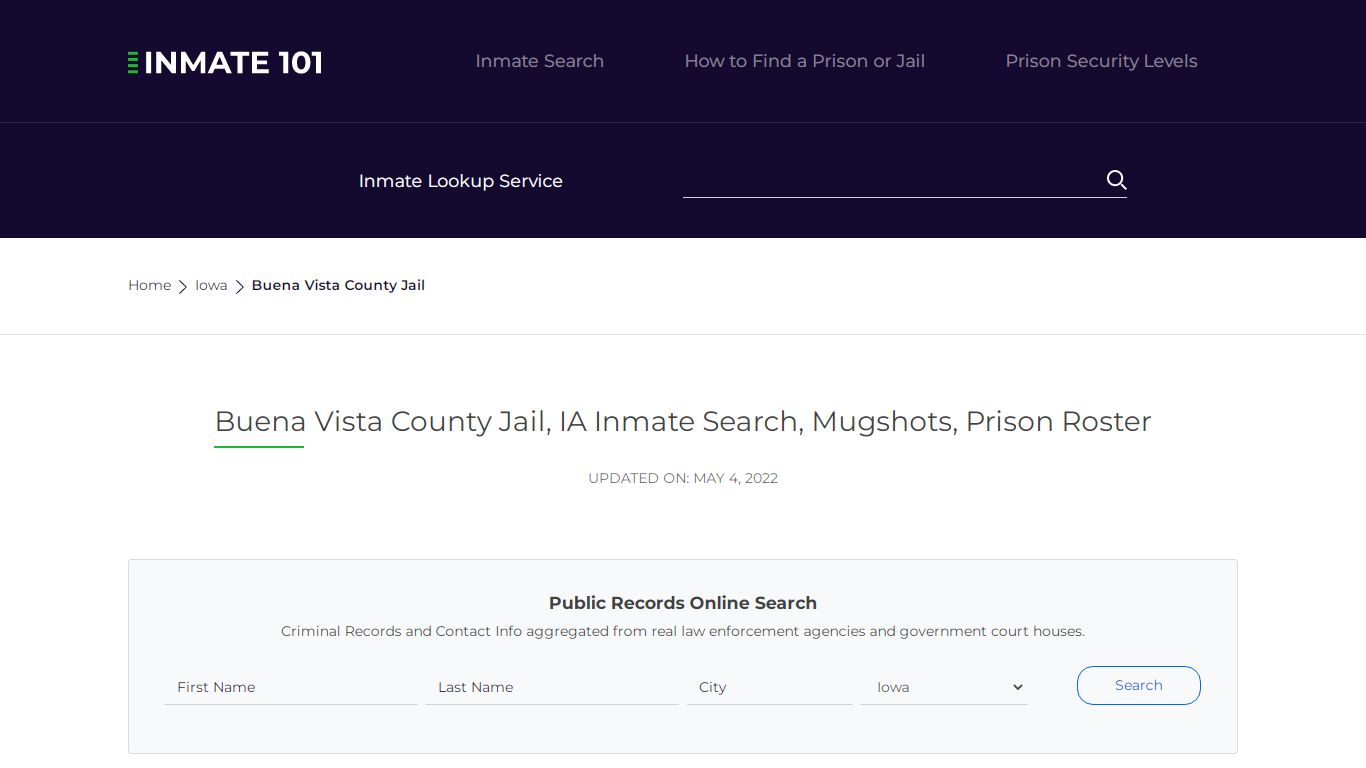 Buena Vista County Jail, IA Inmate Search, Mugshots ...